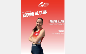 Record du club pour Agathe Allain