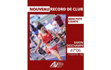 Nouveau record de Club pour Simon Deschamps