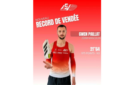 Nouveau Record de de Vendée (et record de Club)